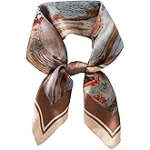 WUZININGLE 100% Mulberry Silk Square Scarf 27''x27'' Neck Scarf Hair Scarf Headscarf Bandanas for Women