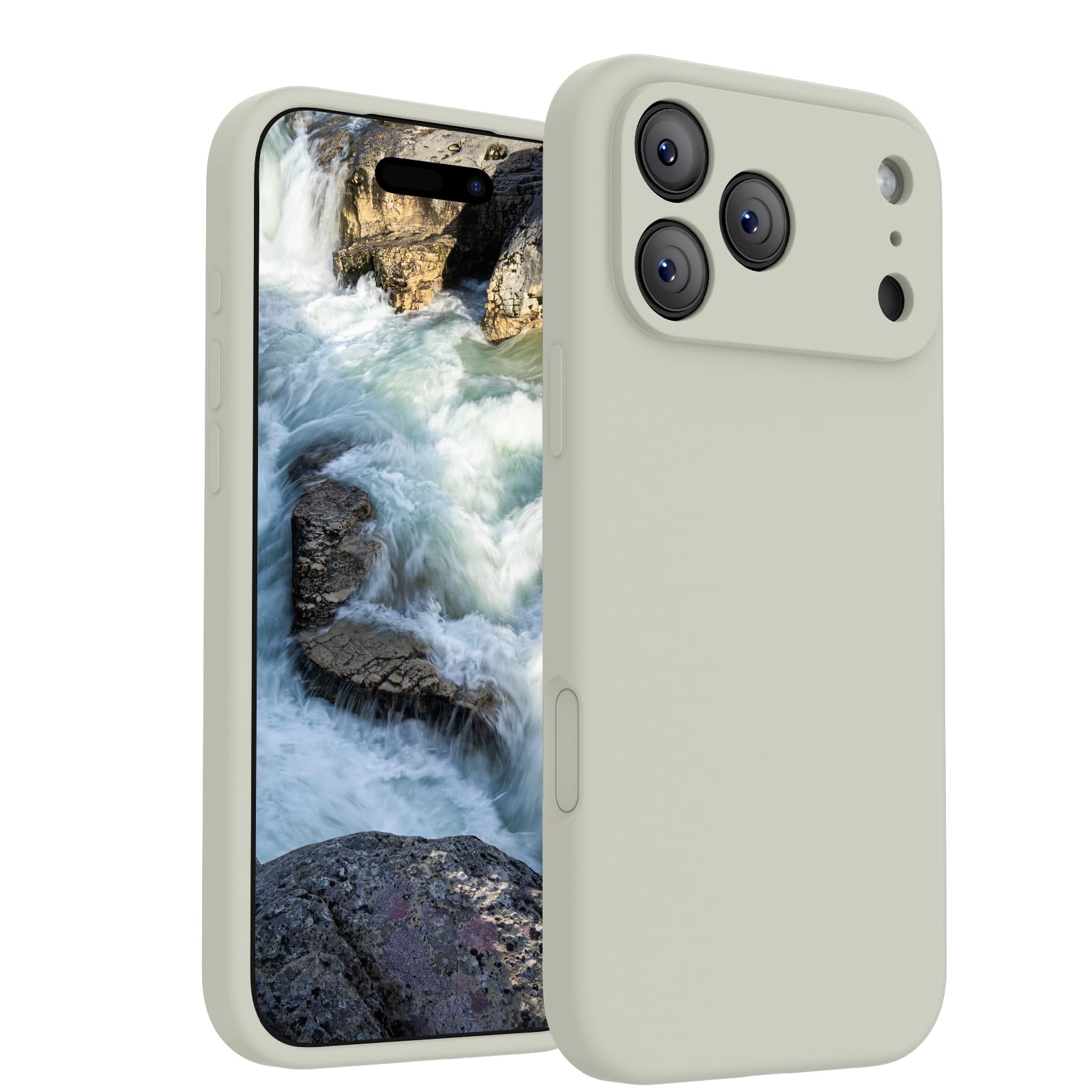 Photo 1 of FireNova Magnetic for iPhone 17 Pro Max Case, Compatible with MagSafe, [Integrated Silicone Camera Control Button] [Camera Protection] Anti-Scratch Microfiber Lining Phone Case, 6.9", Stone