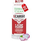 Herbal Clean Qcarbo32 Same-Day Detox Cleanse Drink (32 fl oz) - Dragon Flavor Full Body Cleanse* Detox Drink for Frequent Toxin Level*, Vitamin B2 and Vitamin B12 for Men &amp; Women