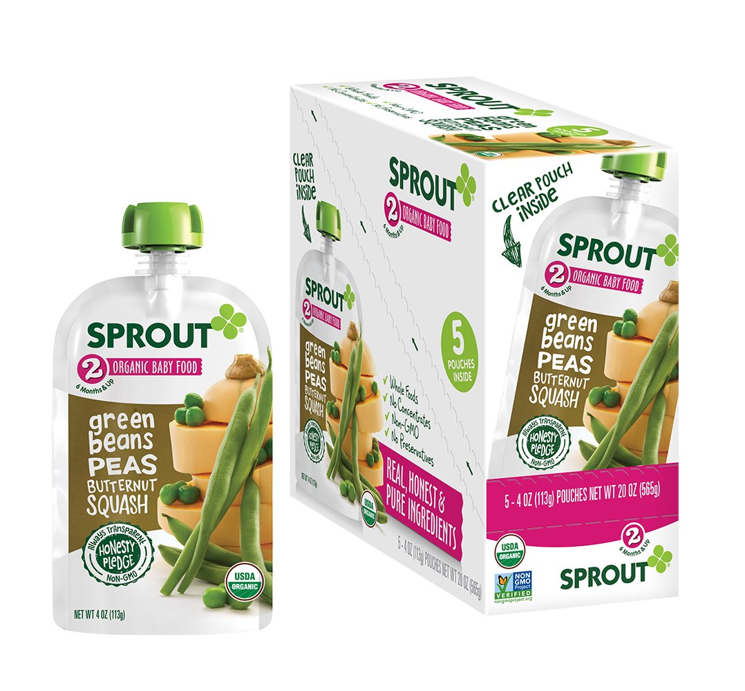 Sprout Organic Baby Food Pouches Stage 1 Sprout Baby Food, Sweet Potato
