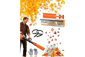 CYCLONE2X Official 2nd Generation Cyclone 2X Blower Attachment, Leaf Blower Air Booster, Utilizing Aerodynamics for Instantly Boosts Airflow, Quickly Clear Snow and Leaves, for 2-4 in Nozzle (Orange 1pcs)