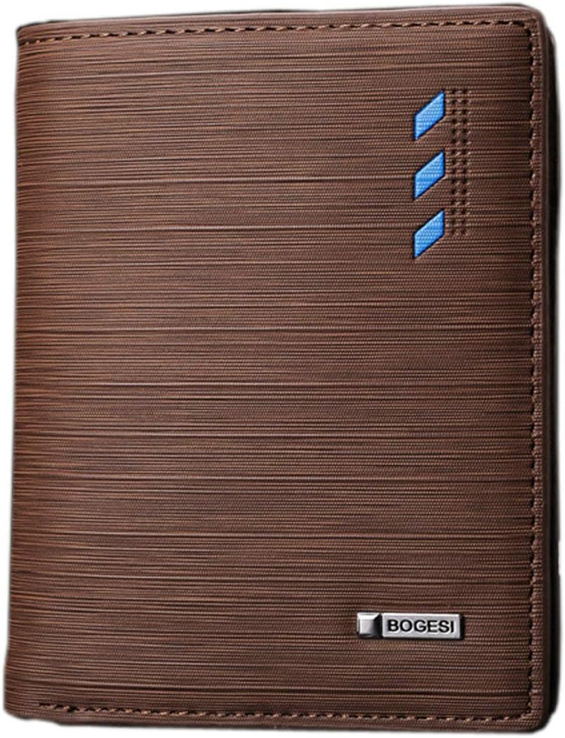 Daesar Pu Leather Wallet for Men Wallet Mens Wallet Bifold Wallet Vertical Blue