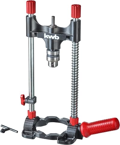 kwb Mobile Drill Stand with Chuck Hex Drive Adjustable Angles 45 60 75 90