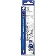 STAEDTLER Mars Lumograph 7H Graphite Art Drawing Pencil, Hard, Break-Resistant Bonded Lead, 12 Pack, 100-7H, Blue (100-7H VE)