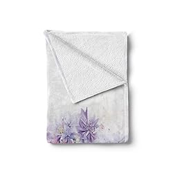 Ambesonne Lavender Throw Blanket, Pastel