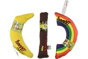 Yeowww! Catnip Toy Variety Pack ? Cigar & Banana & Rainbow ? Made in USA