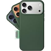 LONLI Classic | Gold-Rated Leather - European Genuine Vele Leather Case for iPhone 17 Pro - [Built-in Camera Control and Compatible with Magsafe] - Green