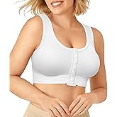 BRABIC Surgical Bra Front Closure - Comfort Compression Mastectomy Bras for Women Post Surgery with Full Coverage