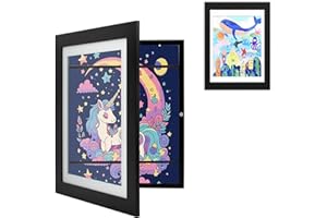 Art Frames, Large Artwork Frames Changeable Storage Holds 150 Pcs Pictures, Hangable Art Projects Storage Holder, Artwork Dis
