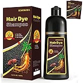 Chestnut Brown Hair Dye Shampoo for Women & Men - 3-in-1 Coloring, Conditioning & Gray Coverage, Instant Color Shampoo Hair Dye, Gentle Covers Gray Hair in Minutes, Color Treated Hair, 16.9 Fl Oz