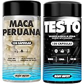 Kit Maca Peruana Amarela 2500mg 120 Capsulas Sem Gluten + Testo Vitaminas e minerais com Boro 120 Capsulas
