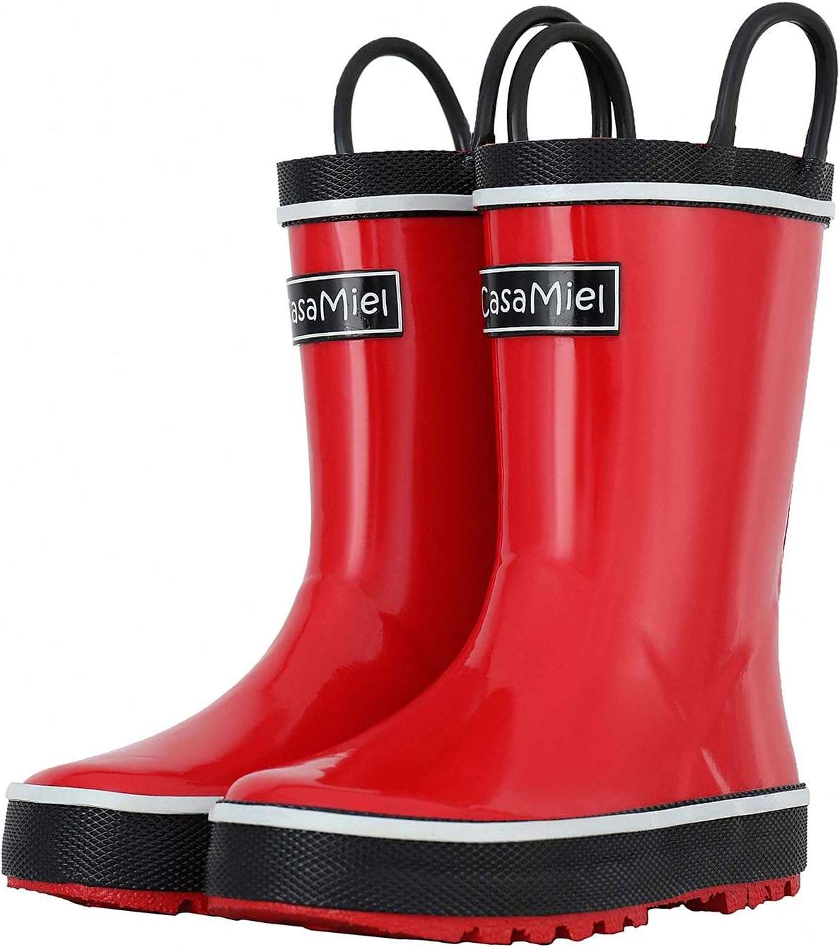 CasaMiel Toddler Rain Boots for Kids Unisex Kids Rain Boots for Girls and Boys, Handmade Natural Rubber Rain Boots for Children Botas para Niรฑos