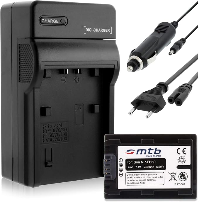 Chargeur Auto Secteur Sony NP-FH50 FP-50 - Compatible DSC-HX1 HX100V Alpha