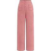 PRETTYGARDEN Women's Dressy Casual Dress Pants 2025 Fall Straight Leg High Elastic Waisted Stretch Trouser Slacks