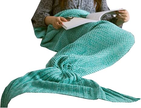 Amazon マーシェル Marshel マーメイド ブランケット かわいい人魚毛布 おしゃれデザイン 防寒 保温 洗濯ok グリーン 80 180cm 着る毛布 かい巻き オンライン通販