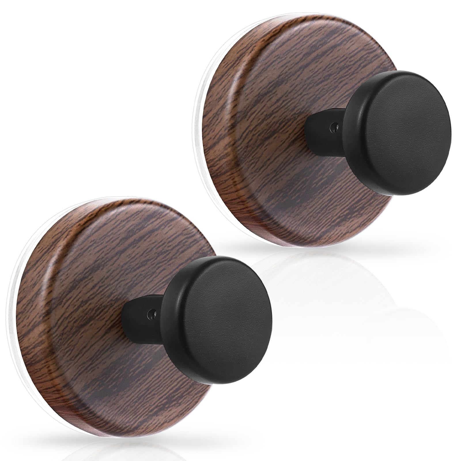 Photo 1 of OUTXE Wreath Hanger for Front Door, Heavy Duty Suction Cup Reef Hook for Glass Window/Over Door/Outdoor, Christmas/Thanksgiving/Halloween/July 4th/Easter/Valentine/Fall/Summer/Spring (Walnut, 2-Pack)
