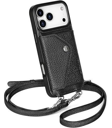 Amazon.com: Bandolier Hailey Chrome Leather Crossbody Case iPhone