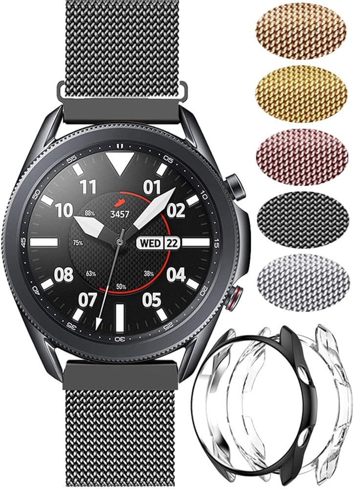 Compatible for Samsung Galaxy Watch 3 Bands 41mm 45mm with [2 Pack