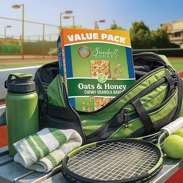 SUNBELT BAKERY OATS & HONEY CHEWY GRANOLA BARS, 14.26 OZ. 15 COUNT (BOX OF 1)