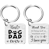 SOUSYOKYO Dog Dad Gift, Dog Lover Father‘s Day Gifts for Men Women, Best Pet Dad Owner Birthday Keychain