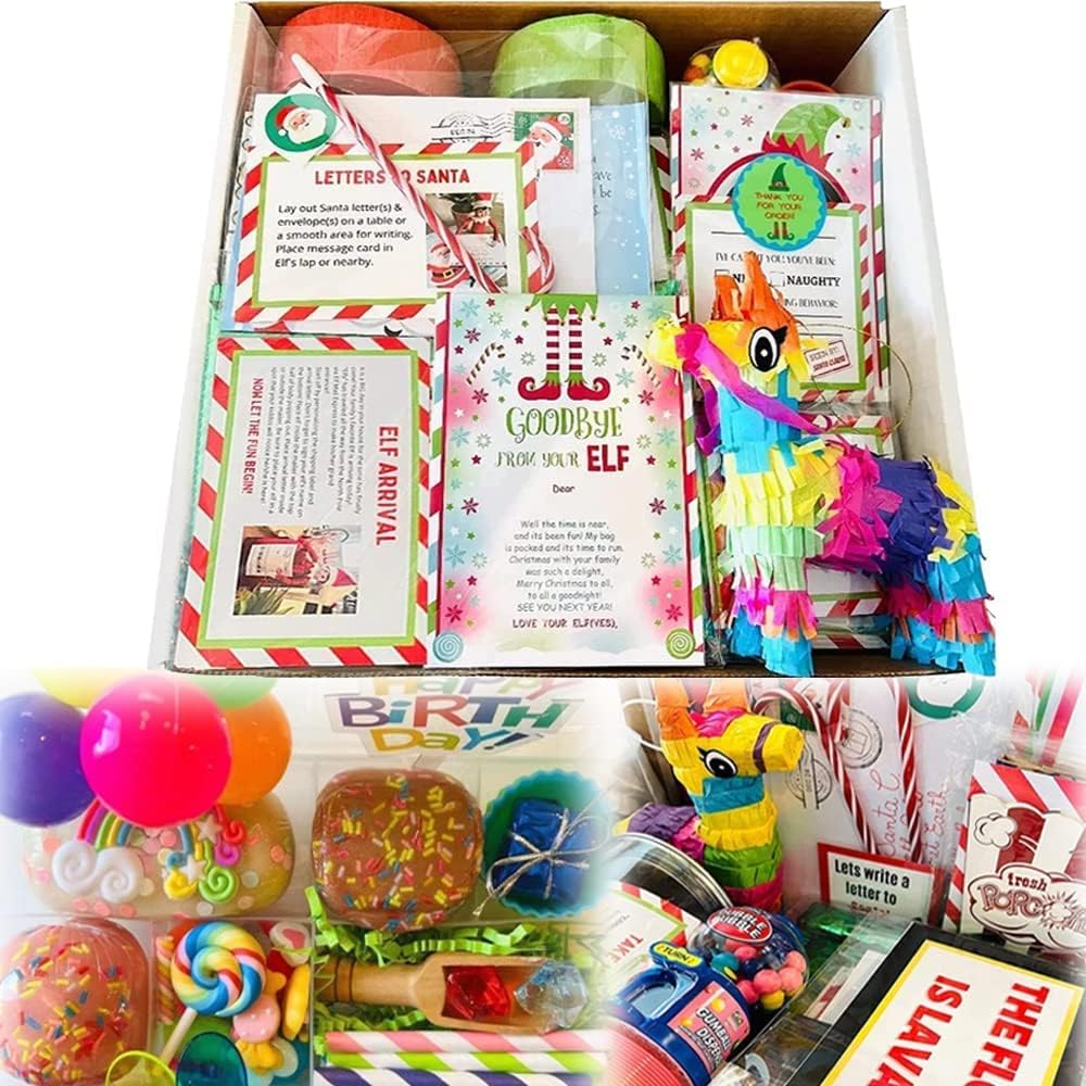 Advent Calendars - 2022 Elf Kit 24 Days of Christmas,Christmas Elf Kit,elf on the shelf,Christmas Activities,Best Christmas Countdown Gift (12Days)