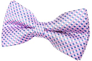 RETREEZ Vintage Three-Colour Polka Dots Woven Pre-tied Bow Tie (4.5")