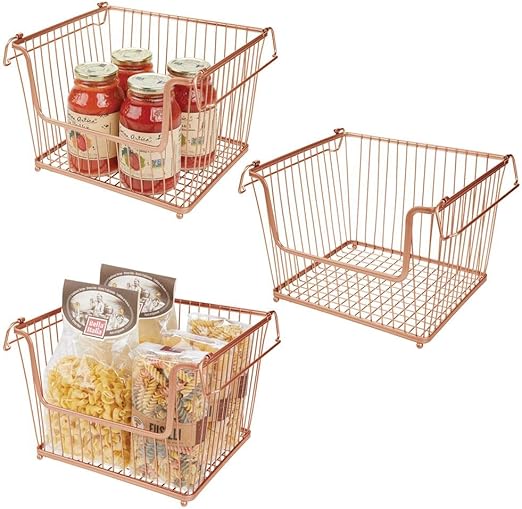 despensa y otras estancias mDesign Juego de 4 cajas de almacenaje