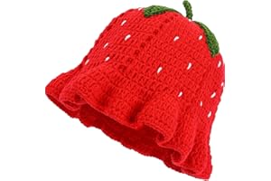 Busnos Crochet Bucket Hats for Women Handmade Hat Cute Foldable Knitted Hats for Women