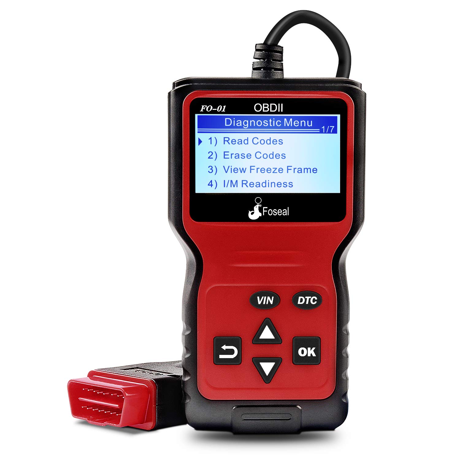 Foseal OBD2 Code Reader, OBD 2 Scanner Professional Enhanced Universal Car Automotive Check Engine Light Error Analyzer Auto CAN Vehicle Diagnostic Scan Tool for All OBDII Protocol Cars Since 1996