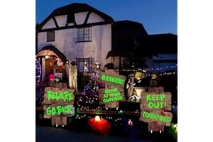 CINIQY Halloween Decoration Yard Signs Glow in the Dark,3 Pack 15.3"×11.2" Outdoor Solar Decor Scary Zombie Vampire Graves Theme Party Supplies for Outside Garden,Lawn Yard Party Decorations