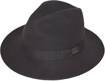 Wool Felt Fedora Hat Brown Small at 