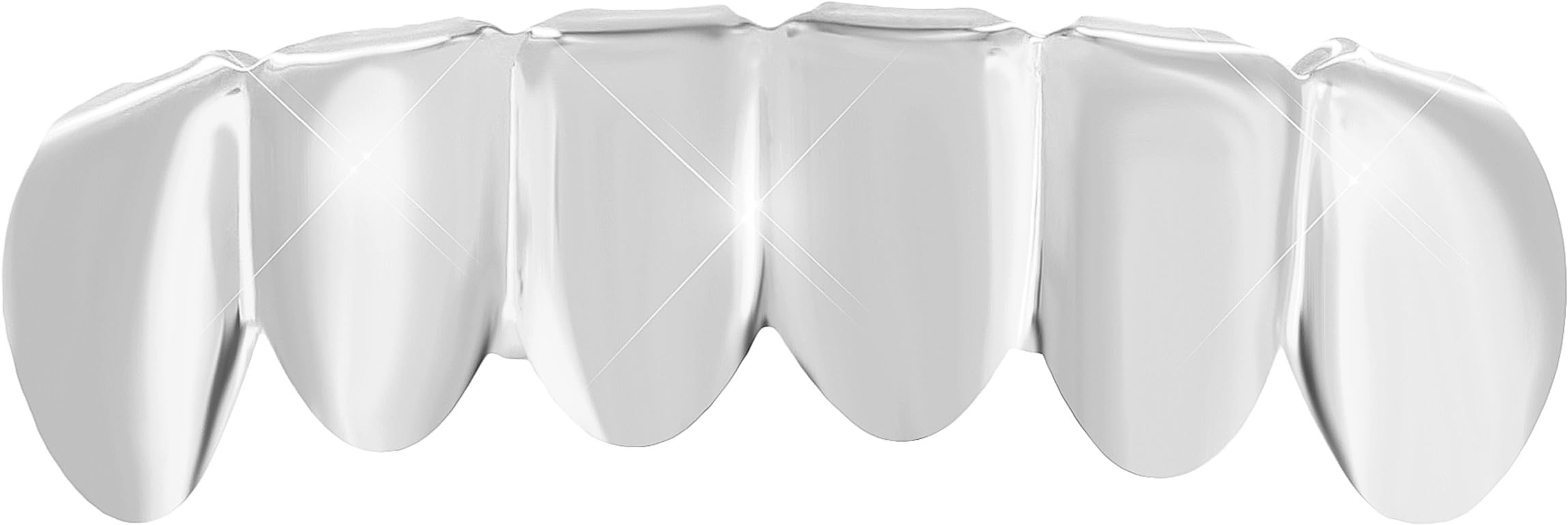 Silver Tone Removeable Mouth Grillz Bottom Row
