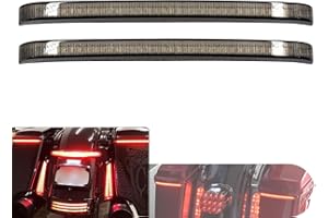 MOTOSIKLETA LED Saddlebag Tail Light with Running Brake Light and Sequential Turn Signal Lamp Fit for Harley Touring Street Glide Road King Road Glide Electra Glide Ultra Limited 2014-2023 (Smoked Lens)