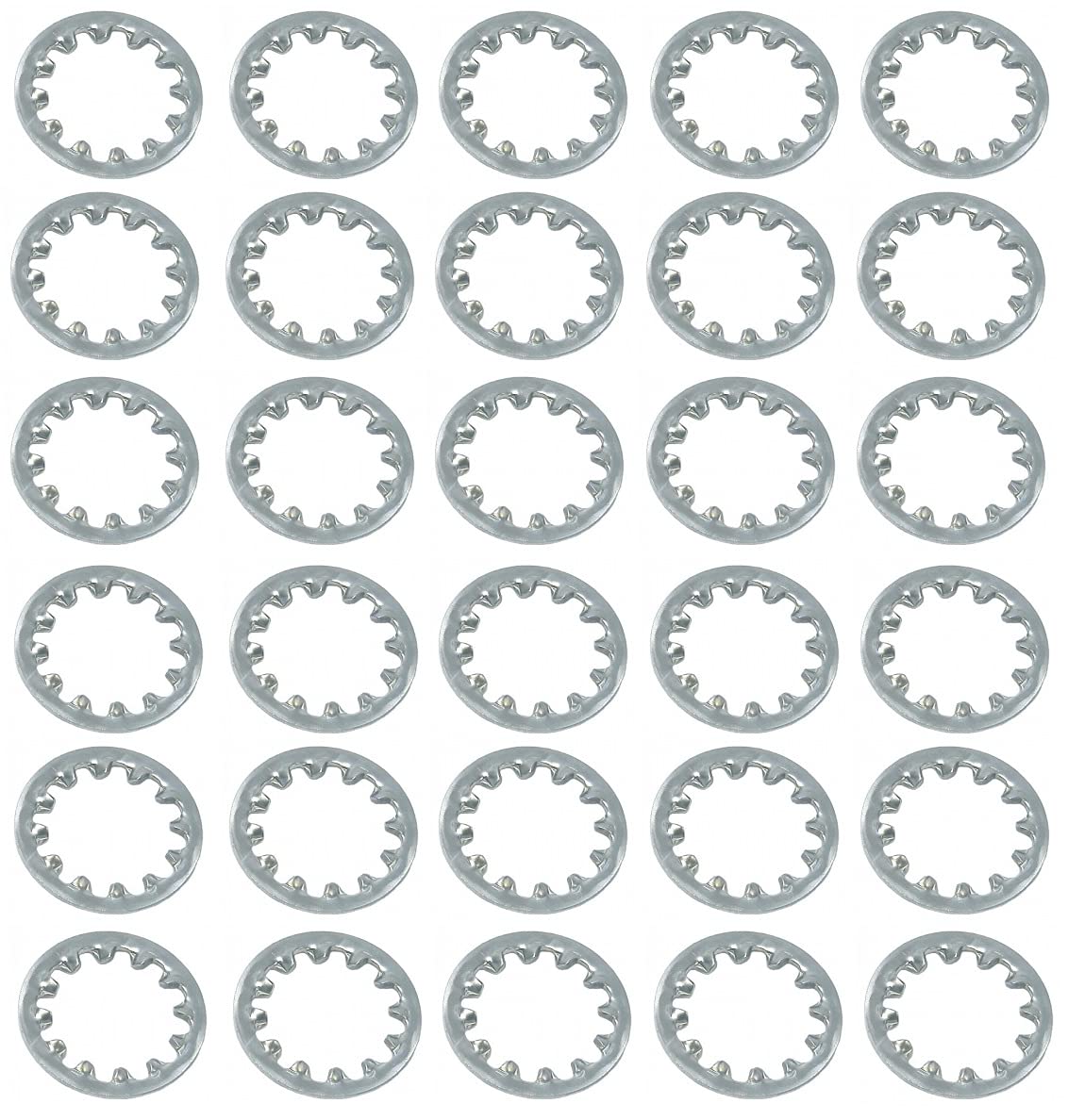 TERF® 30 Pcs Shake Proof Washer M12 Zinc Plated Steel Shakeproof Internal Tooth Star Lock Washers
