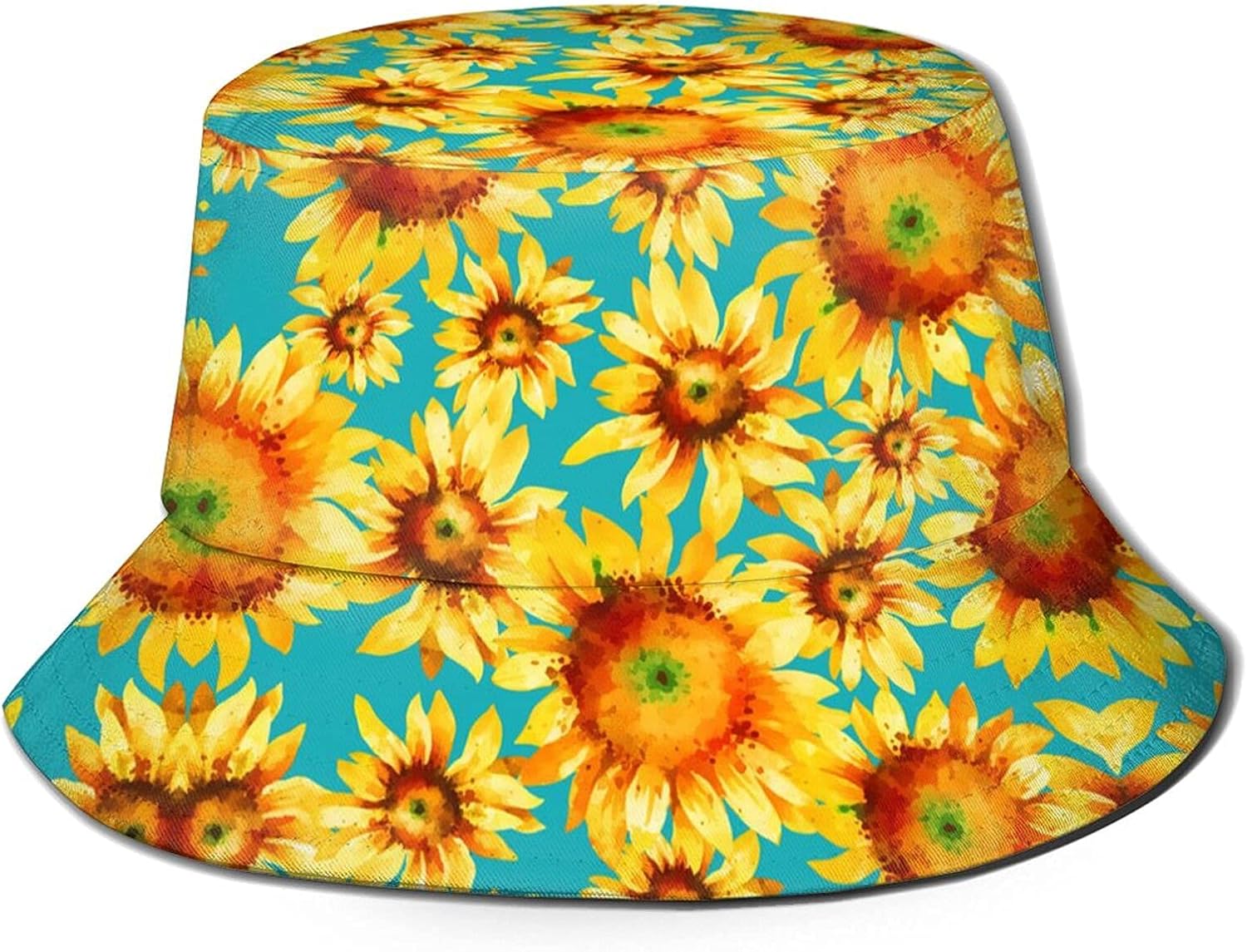 MayBlosom Cute Sunflower Bucket Hat Fisherman Summer Beach Cap Outdoor