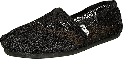 toms black moroccan crochet women's classics