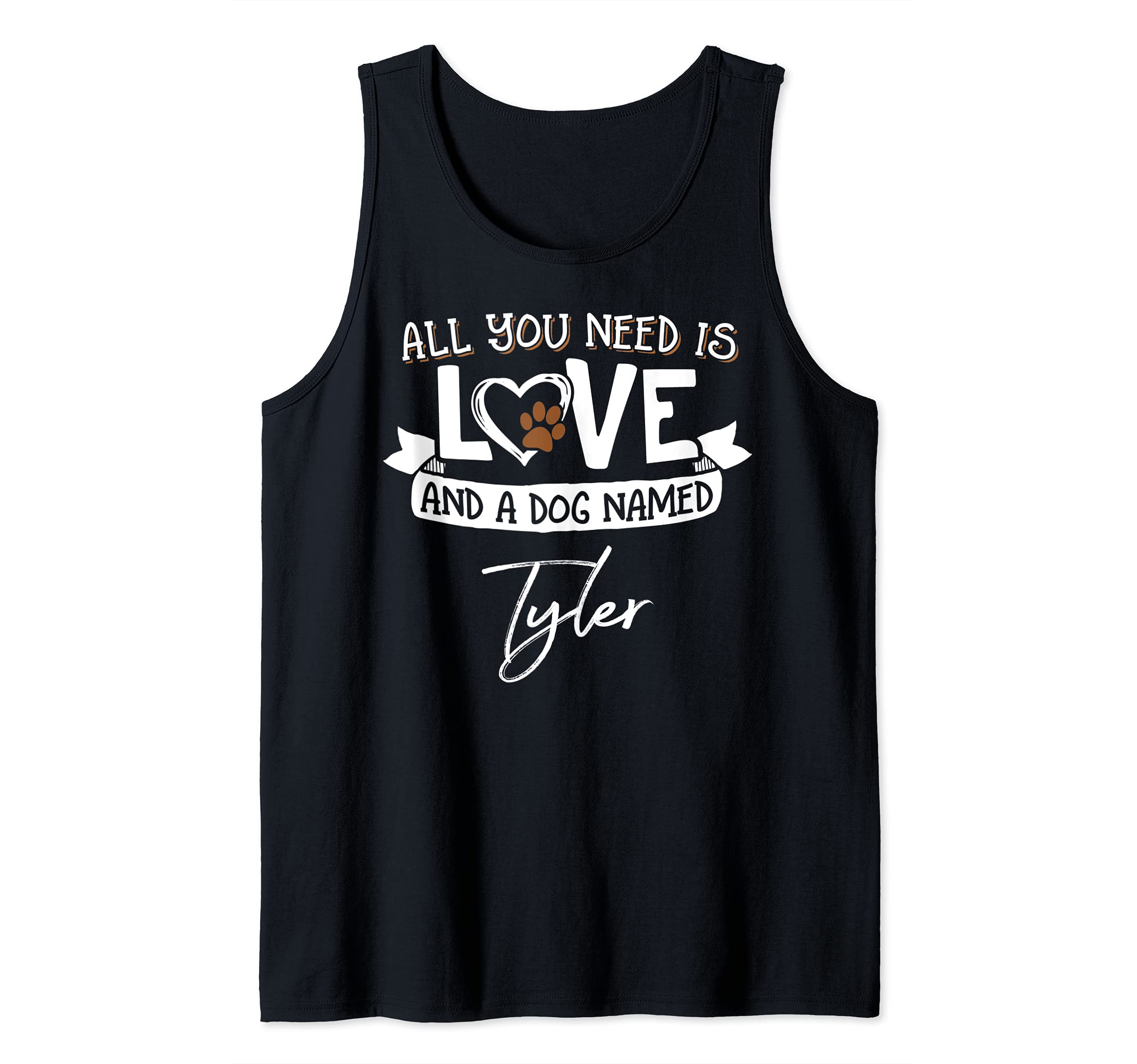 Cute Dog Named Tyler Design for Women and Men Tank Top