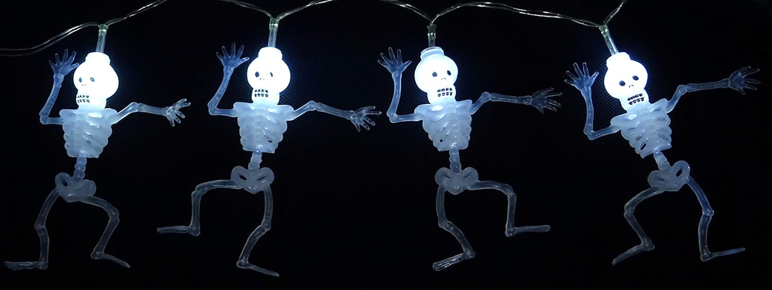 Christmas Concepts® 20 Halloween Skeleton Lights With White LED Lights