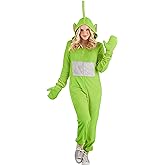 Teletubbies Dipsy Jumpsuit Costume for Adults with Mitts and Posable Antenna