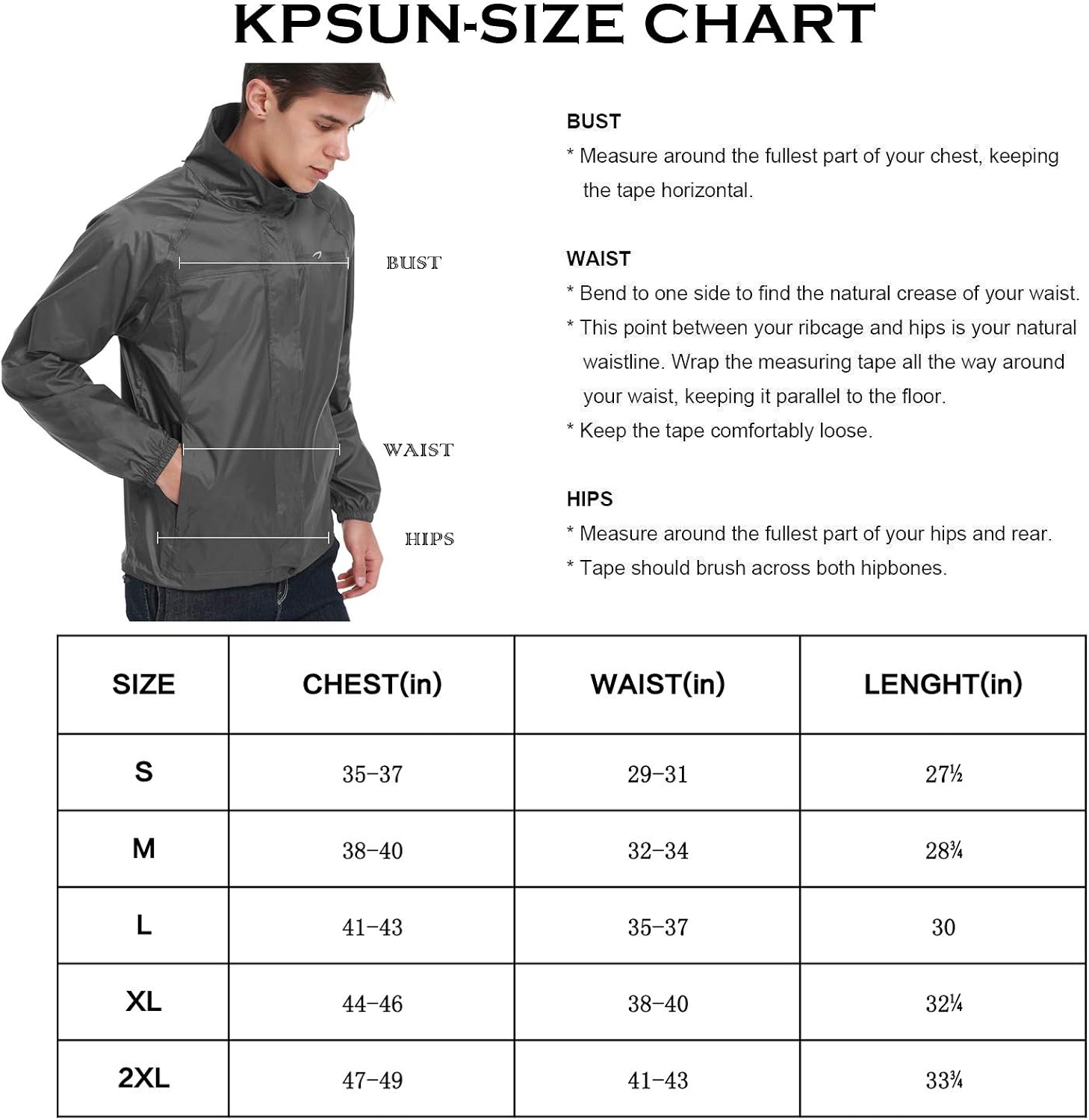 Men's Rain Jacket Waterproof with Hood Lightweight Packable Raincoat Windbreaker: Clothing