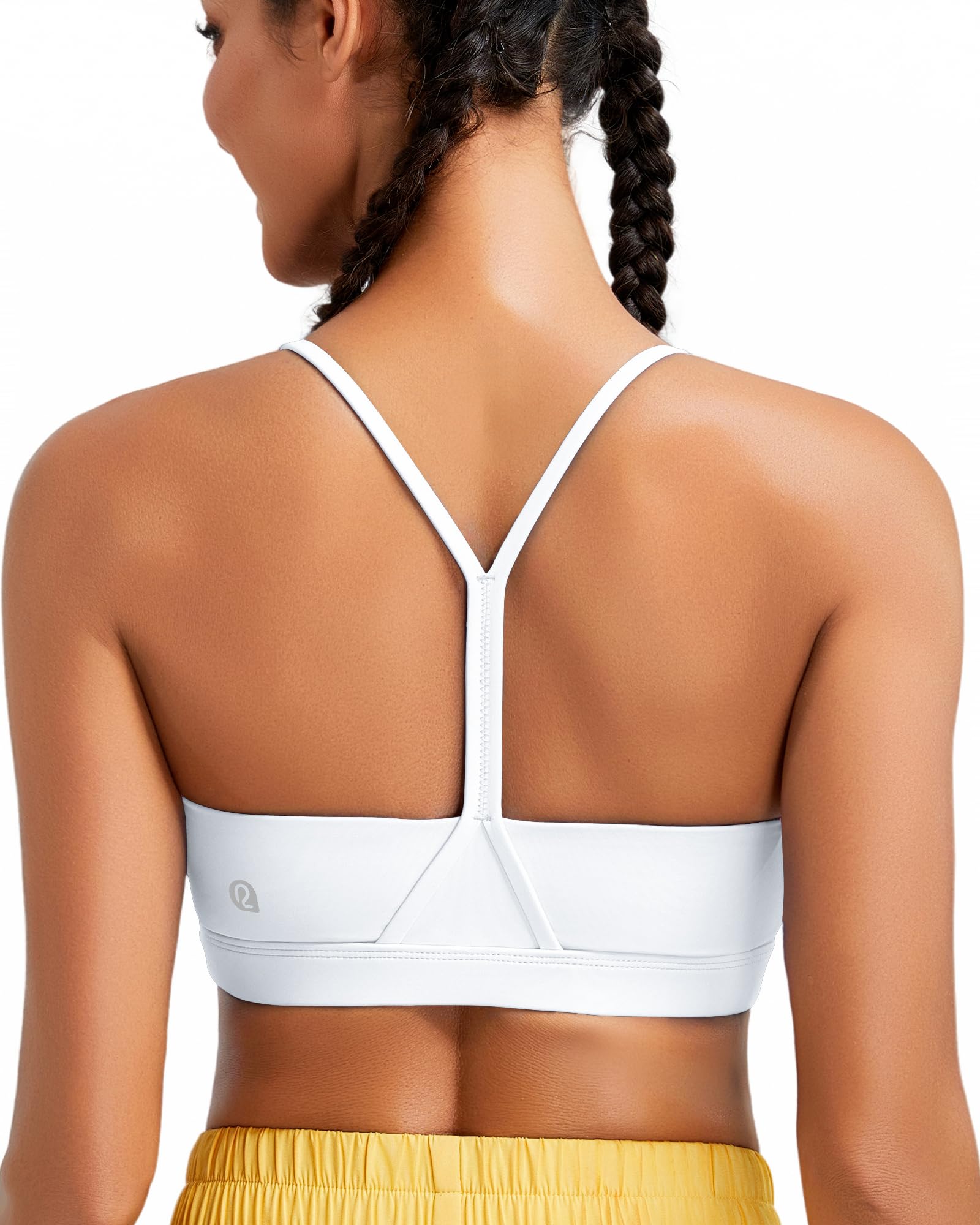 Photo 1 of RUNNING GIRL Sports Bras for Women,Y-Back Medium Support Workout Sports Bra Padded Racerback Supportive Bras Push up(WX3048 White XXL)
