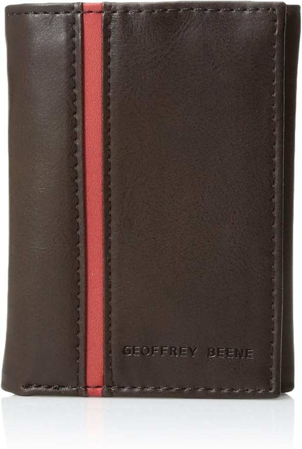 Geoffrey Beene Men's Stitched Trifold Wallet, Brown, One Size at Amazon Men’s Clothing store