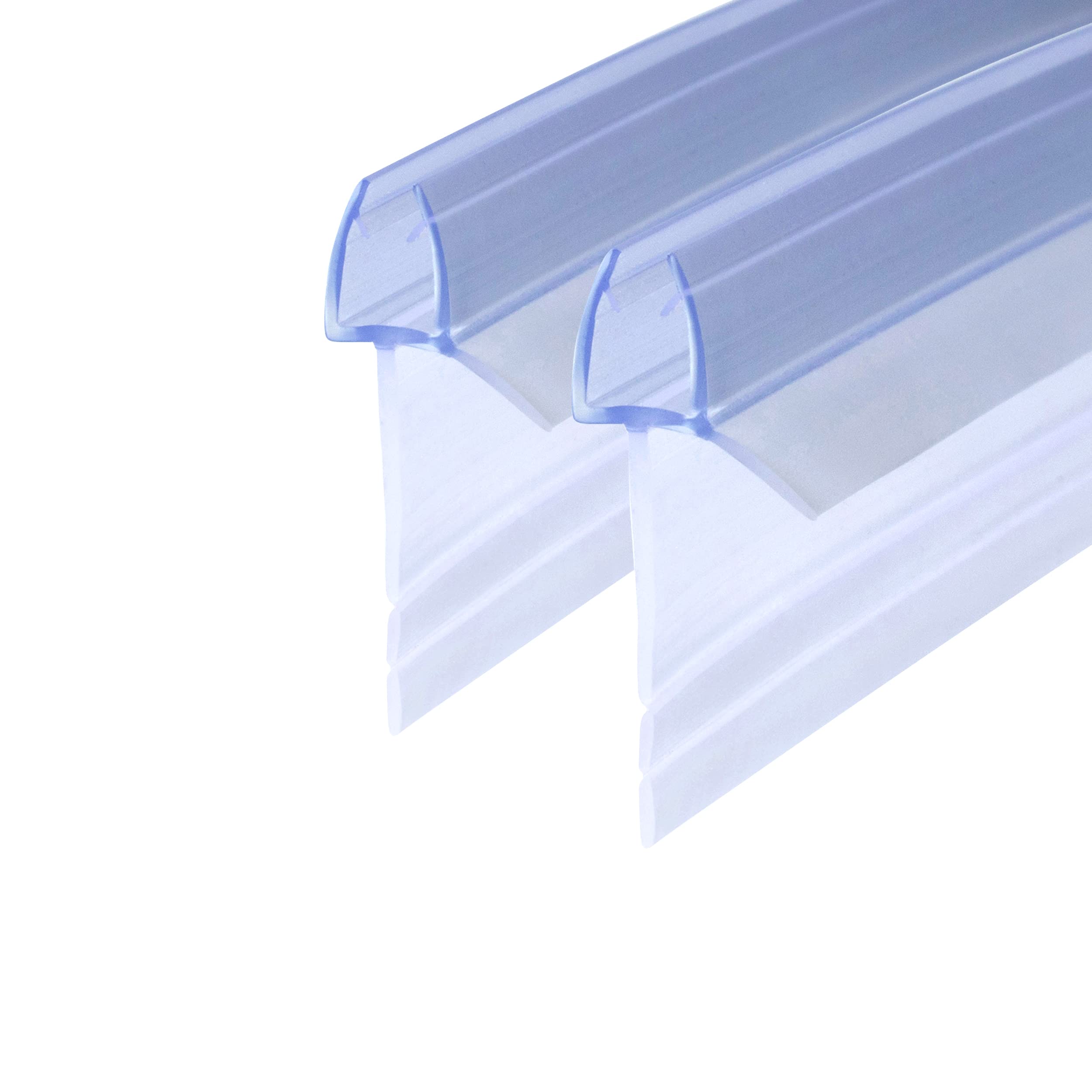 DOPPOSO BC6-60 Shower Seal 2 x 60 cm Replacement Seal Hand Tearable Seal for 4 mm / 5 mm / 6 mm Glass Thick Glass Door Floor Seal Splash Guard for Shower Doors Bathtub