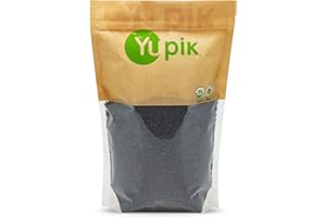 Yupik Organic Black Sesame Seeds, 1 kg, Gluten-Free, Non-GMO, Kosher, Vegan, Natural Raw Seeds, Unsalted, Plant-Based Protein