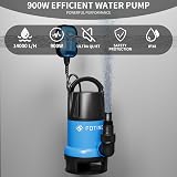 FOTING 900W Submersible Water Pump with Float Switch 14000 L/H Drainage view 2
