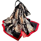 Myneiyi Women Scarf Headscarf Silk Feeling Scarf Fashion Scarves Long Lightweight Shawls for Women