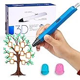 Kretrum Professional 3D Pen for Kids and Adults | 3D Printing Pen with OLED Display as Gift | 3D Drawing Pen with Finger Prot