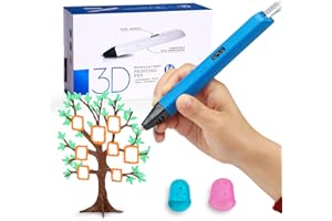 Kretrum Professional 3D Pen for Kids and Adults | 3D Printing Pen with OLED Display as Gift | 3D Drawing Pen with Finger Prot
