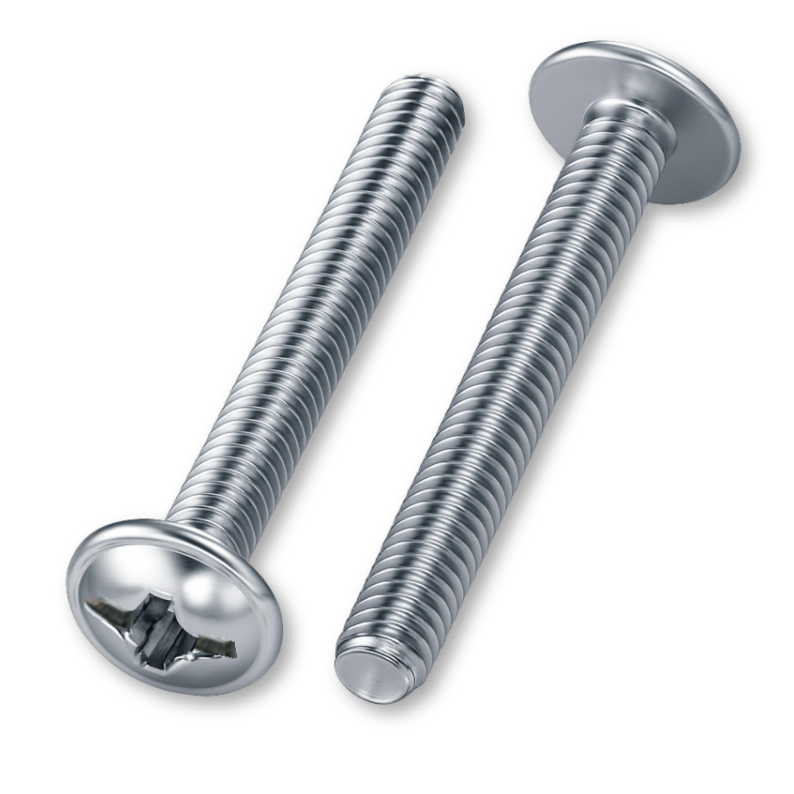 HEXATON Metric Screws with Washer Head Pozidriv - M4 x 20 mm - 100 Pieces - Fully Threaded - Galvanized Steel - DIN 967