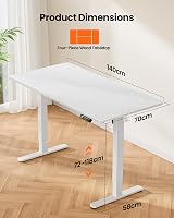 ErGear Electric Standing Desk 140x70cm Height Adjustable 4 Memory Panel view 6